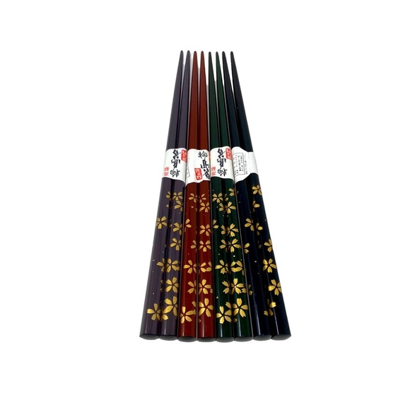 Authentic Japanese, Colorful Floral Chopsticks. New Set of Four - Picture 3 of 5